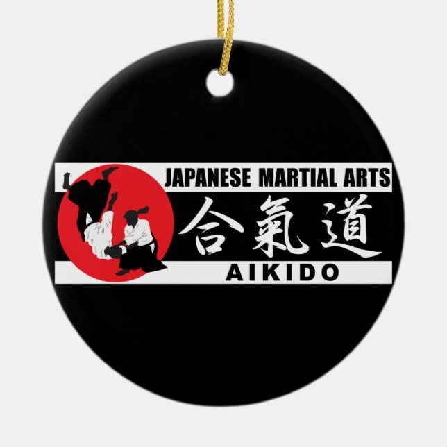 Ornamento De Cerâmica Aikido 2 (Frente)