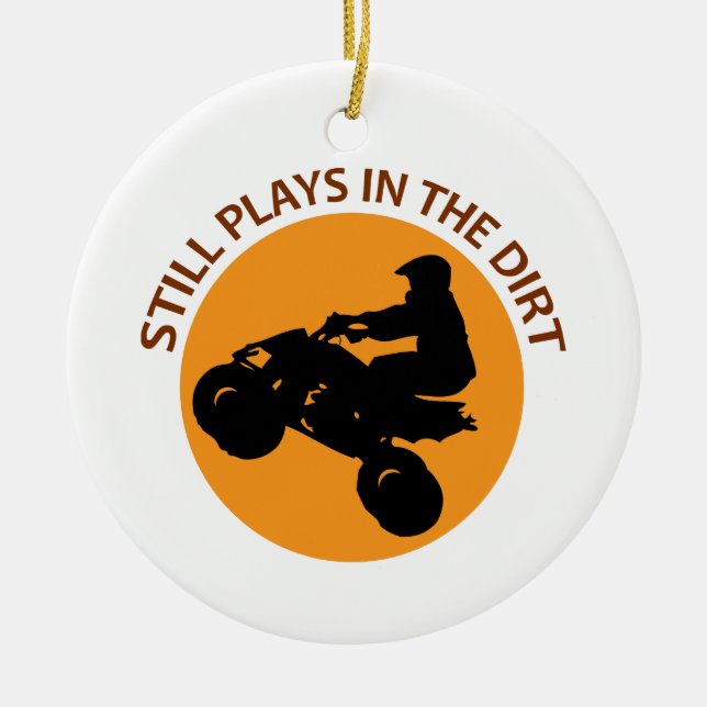 Ornamento De Cerâmica Ainda joga na saia (Frente)