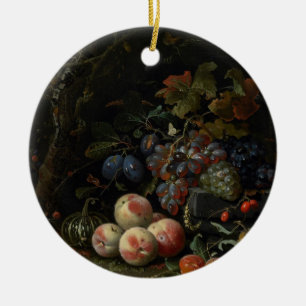 Ornamento De Cerâmica Ainda vida com fruta, folha e insetos, c.1669