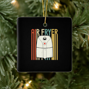 Ornamento De Cerâmica Air Fryer Master Cook Comida Frango Retroativo