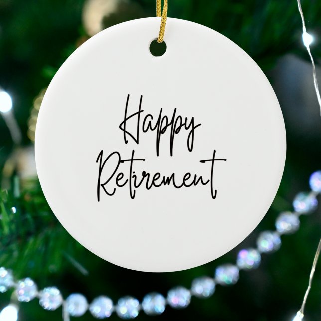 Ornamento De Cerâmica Airline Pilot Retirement Photo Blue Ivory Stripes (Criador carregado)