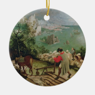 Ornamento De Cerâmica Ajardine com a queda de Ícaro, c.1555