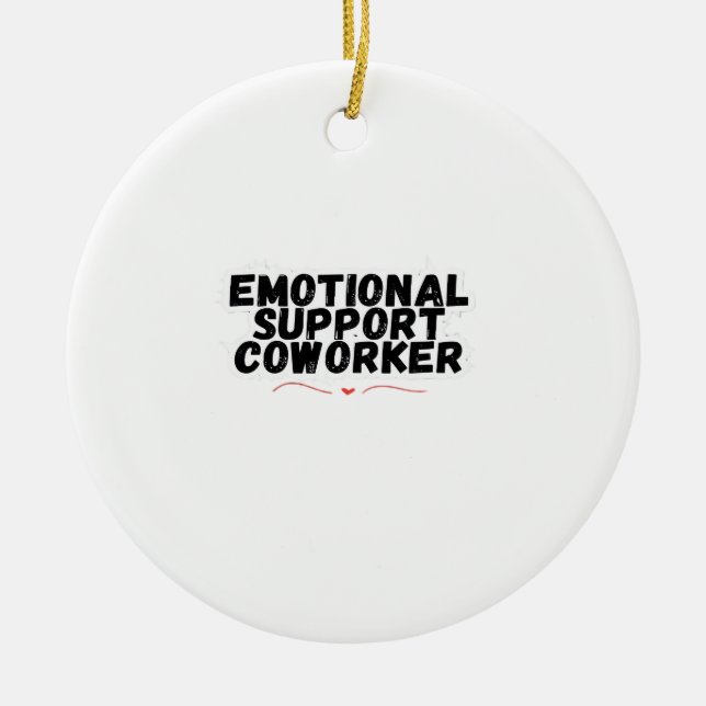 Ornamento De Cerâmica Ajuda emocional Colega de trabalho relaxa e sofist (Frente)