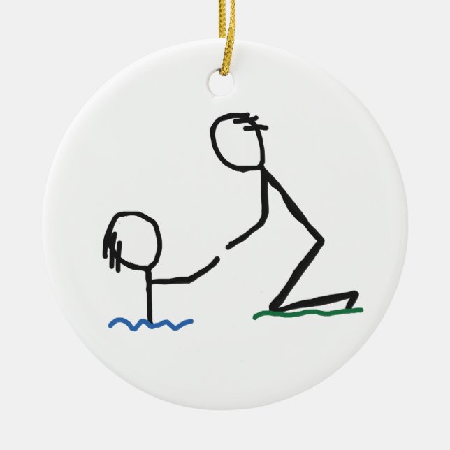 Ornamento De Cerâmica Ajuda na Mão (Frente)