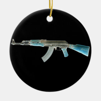 Ornamento De Cerâmica AK-47 Azul Negativo