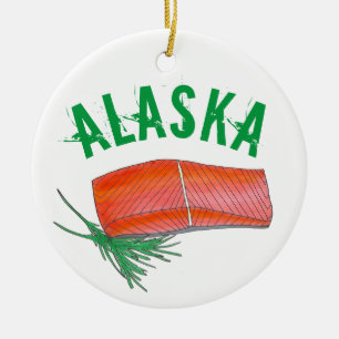 Ornamento De Cerâmica Alaksan Salmon Seafood Restaurante Fishmonger Chef