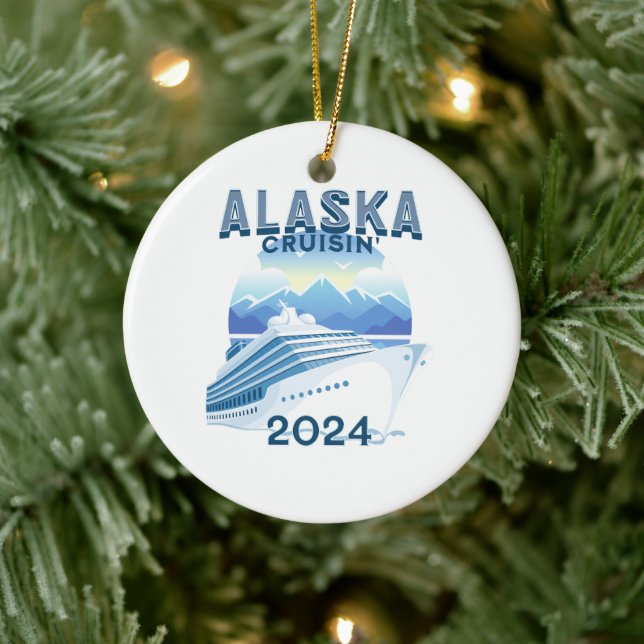 Ornamento De Cerâmica Alaska Cruisin' 2024 (Árvore)