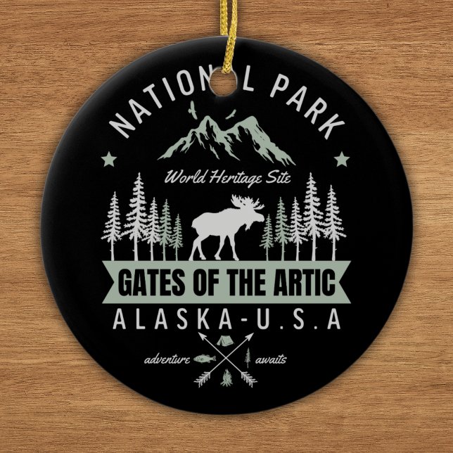 Ornamento De Cerâmica Alaska Wildlife – Gates of the Arctic Alaska (Criador carregado)