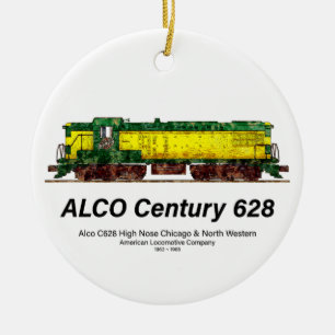 Ornamento De Cerâmica Alco C-628 aka Alco Century 628 Locomotiva Diesel
