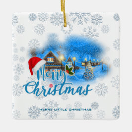 Ornamento De Cerâmica Aldeia de Natal Mágica