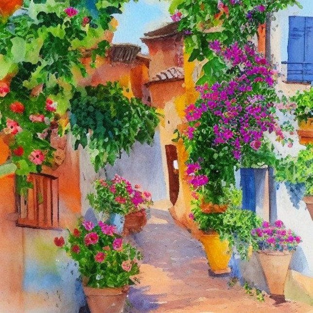 Ornamento De Cerâmica Aldeia italiana (Criador carregado)