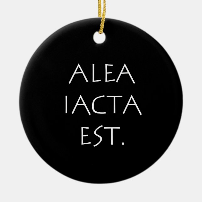 Ornamento De Cerâmica Alea Iacta Est (Frente)