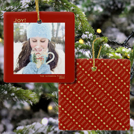 Ornamento De Cerâmica Alegria Minimalista Simples Feriado de Natal Verme