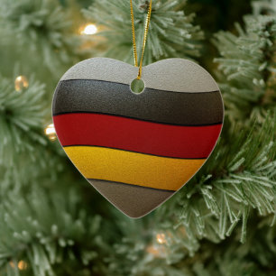 Ornamento De Cerâmica Alemanha Flag Colors-Chrome por Shirley Taylor