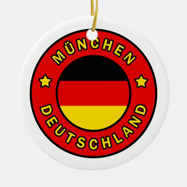 Ornamento De Cerâmica Alemanha München (Frente)