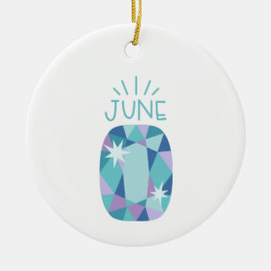 Ornamento De Cerâmica Alexandrite Birthstone