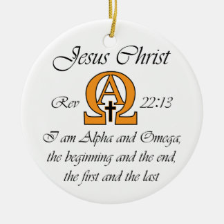 Ornamento De Cerâmica Alfa e ômega