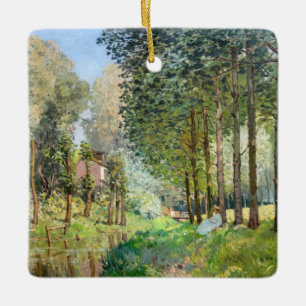 Ornamento De Cerâmica Alfred Sisley - Descanso ao longo do Córrego