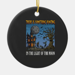 Ornamento De Cerâmica Algo Caça Luz Lua Halloween Assombrado Zom