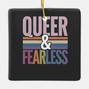 Ornamento De Cerâmica Aliado do Orgulhoso Mês do Orgulho LGBT Sem Medo e