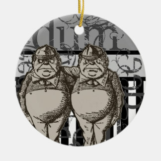 Ornamento De Cerâmica Alice no país das maravilhas Tweedledum & no