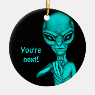 Ornamento De Cerâmica Alienígena ruim, você é a próxima!