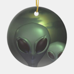 Ornamento De Cerâmica Alienígenas cinzentas