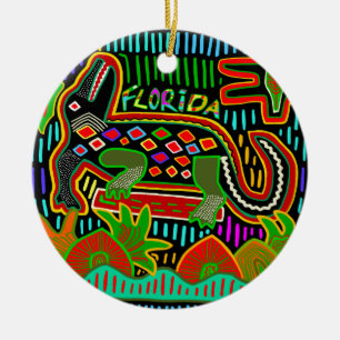 Ornamento De Cerâmica Aligátor da Flórida - Críteres do Furacão
