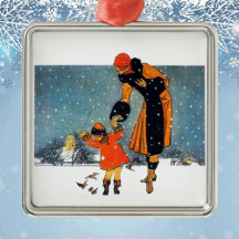 Alimentando aves na neve