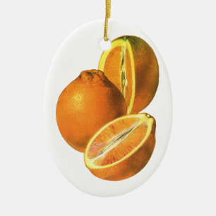 Ornamento De Cerâmica Alimentos Antigos, Laranjas Frescas Saudáveis Orgâ
