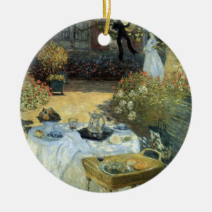 Ornamento De Cerâmica Almoço de Claude Monet, Impressionismo Antigo