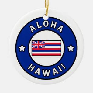 Ornamento De Cerâmica Aloha Hawaii