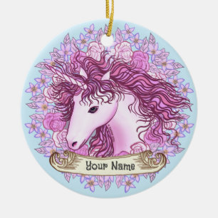 Ornamento De Cerâmica Alpha Unicorn