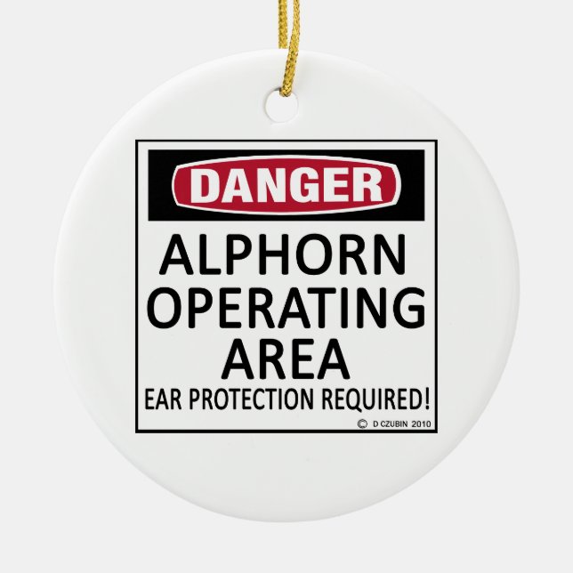 Ornamento De Cerâmica Alphorn de área operacional (Frente)