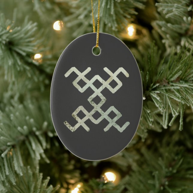 Ornamento De Cerâmica Alteração de Padrão do Báltico Retroativo Desenhad (Árvore)