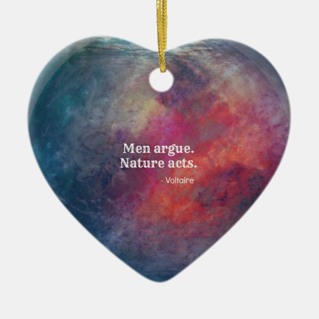 Ornamento De Cerâmica Alterações climáticas: Os "homens discutem - (Frente)