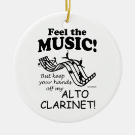 Ornamento De Cerâmica Alto Clarinet Feel The Music
