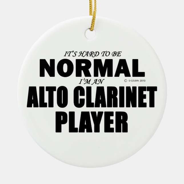 Ornamento De Cerâmica Alto Clarinet Normal (Frente)
