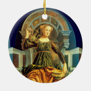 ORNAMENTO DE CERÂMICA ALVAS DE RENASCIMENTO ANTIQUAS 14/TEMPERÂNCIA