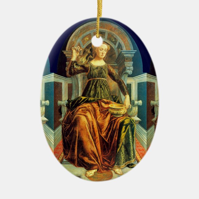 ORNAMENTO DE CERÂMICA ALVAS DE RENASCIMENTO ANTIQUAS 14/TEMPERÂNCIA (Frente)