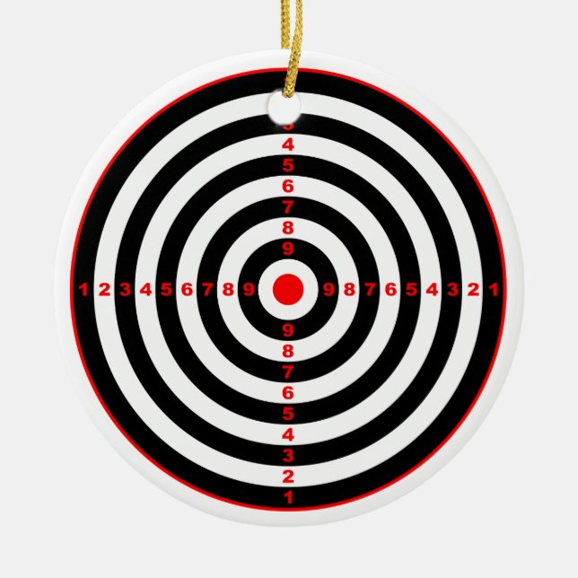 Ornamento De Cerâmica Alvo (Frente)