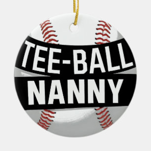 Ornamento De Cerâmica Ama Tee Ball Engraçado Vovó Teeball
