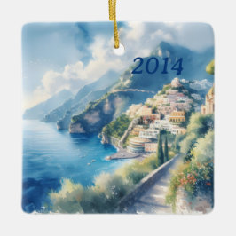 Ornamento De Cerâmica Amalfi Positano Viagem Romântico Presente