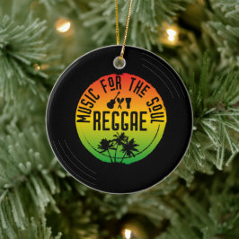 Ornamento De Cerâmica Amante de Música Reggae Natal Tropical