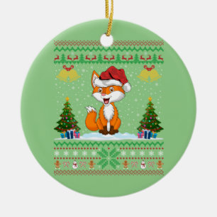 Ornamento De Cerâmica Amante de os animais de raposas Xmas presente no N