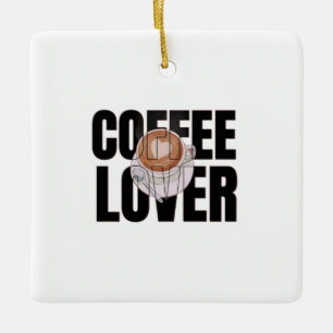 Ornamento De Cerâmica Amante do Café – Viciado em Café Desi de Cafeína M