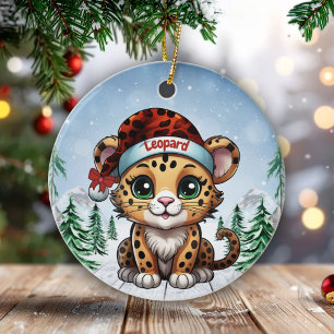 Ornamento De Cerâmica Amantes de Felinos Selvagens Kitten da Vida Selvag
