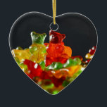 Ornamento De Cerâmica Amantes gomosos do urso<br><div class="desc">Design bonito e doce com os amantes gomosos do urso. Presente perfeito para você,  seu amado e aqueles procurando algo original.</div>