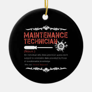 Ornamento De Cerâmica Amantes Mecânicos Definição do técnico de manuten