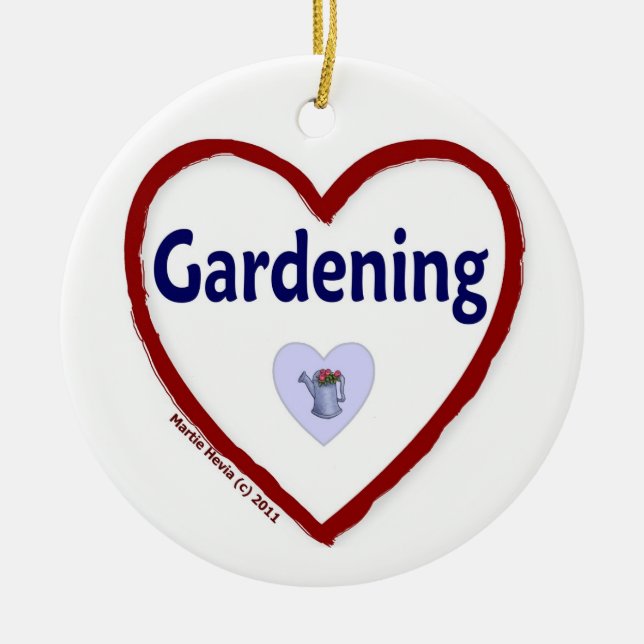 Ornamento De Cerâmica Amar jardinagem (Frente)